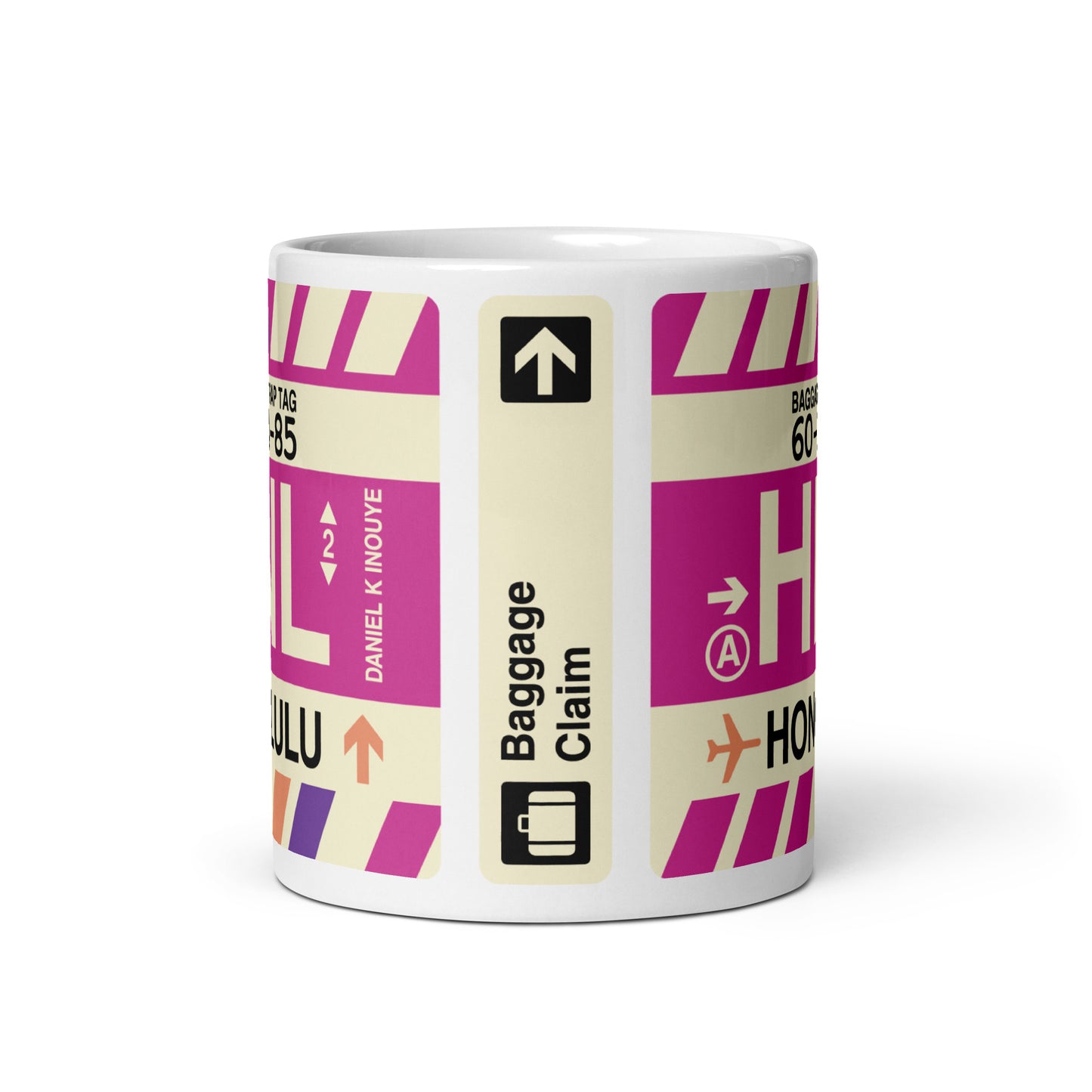 Travel-Themed Coffee Mug • HNL Honolulu • YHM Designs - Image 02