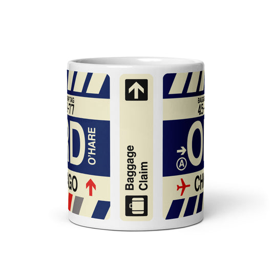 Travel Gift Coffee Mug • ORD Chicago • YHM Designs - Image 02