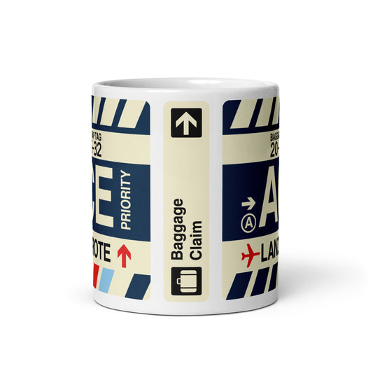 Travel Gift Coffee Mug • ACE Lanzarote Souvenir • YHM Designs - Image 02