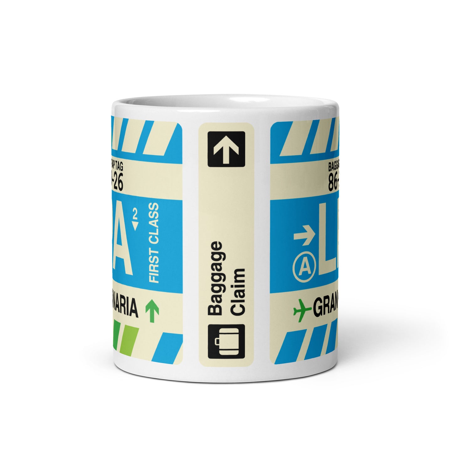 Travel-Themed Coffee Mug • LPA Gran Canaria • YHM Designs - Image 02
