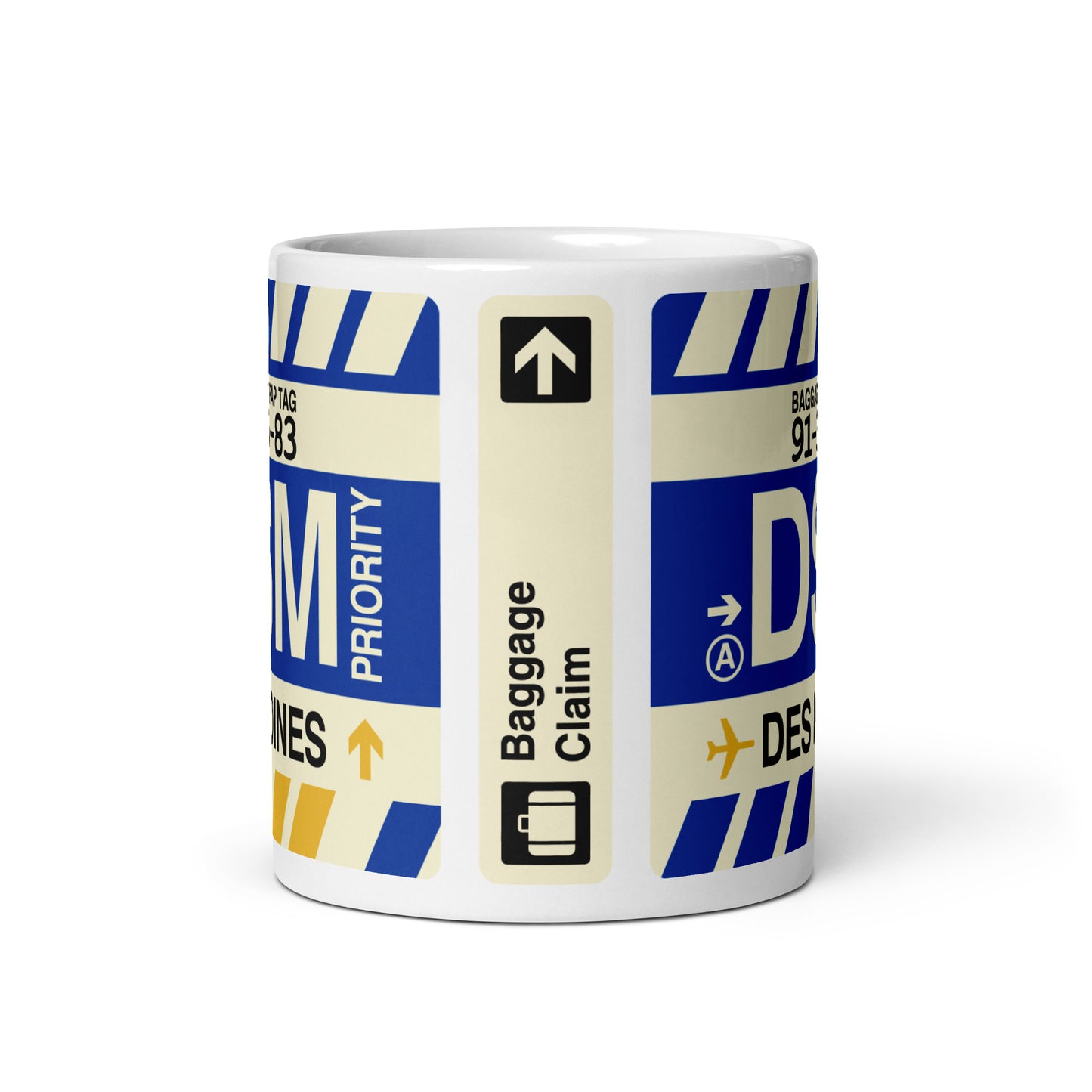 Travel-Themed Coffee Mug • DSM Des Moines • YHM Designs - Image 02