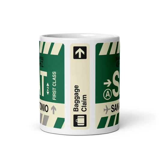 Travel Gift Coffee Mug • SAT San Antonio • YHM Designs - Image 02