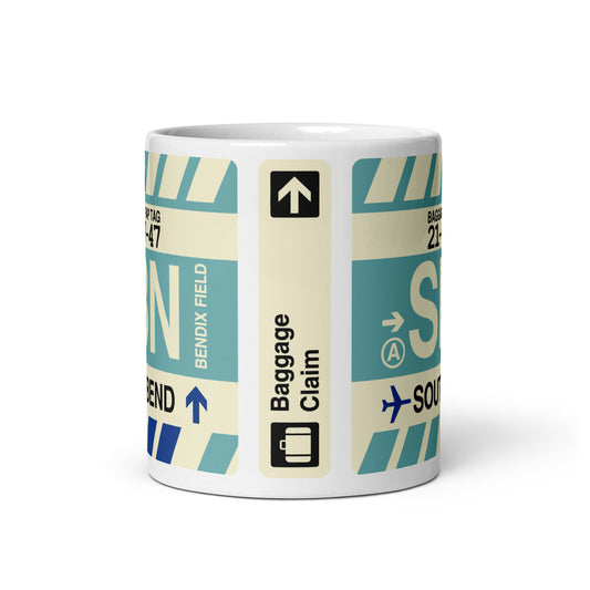 Travel Gift Coffee Mug • SBN South Bend Souvenir • YHM Designs - Image 02