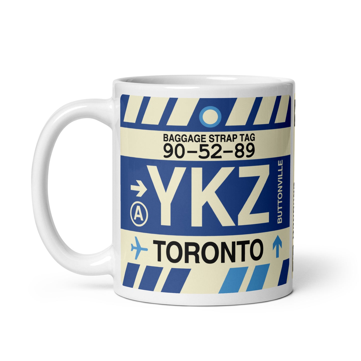 Travel Gift Coffee Mug • YKZ Toronto • YHM Designs - Image 03