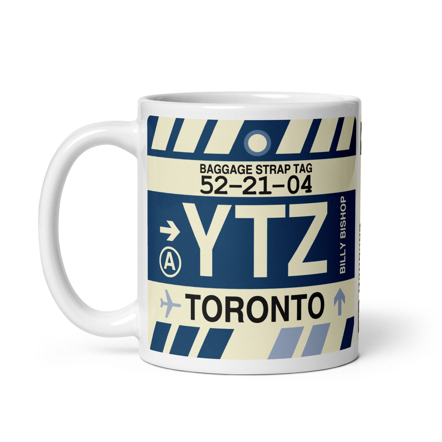Travel-Themed Coffee Mug • YTZ Toronto • YHM Designs - Image 03