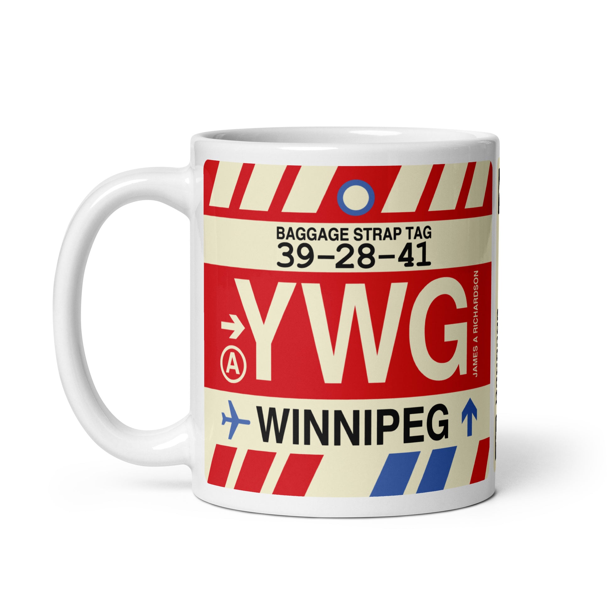 Travel Gift Coffee Mug • YWG Winnipeg • YHM Designs - Image 03