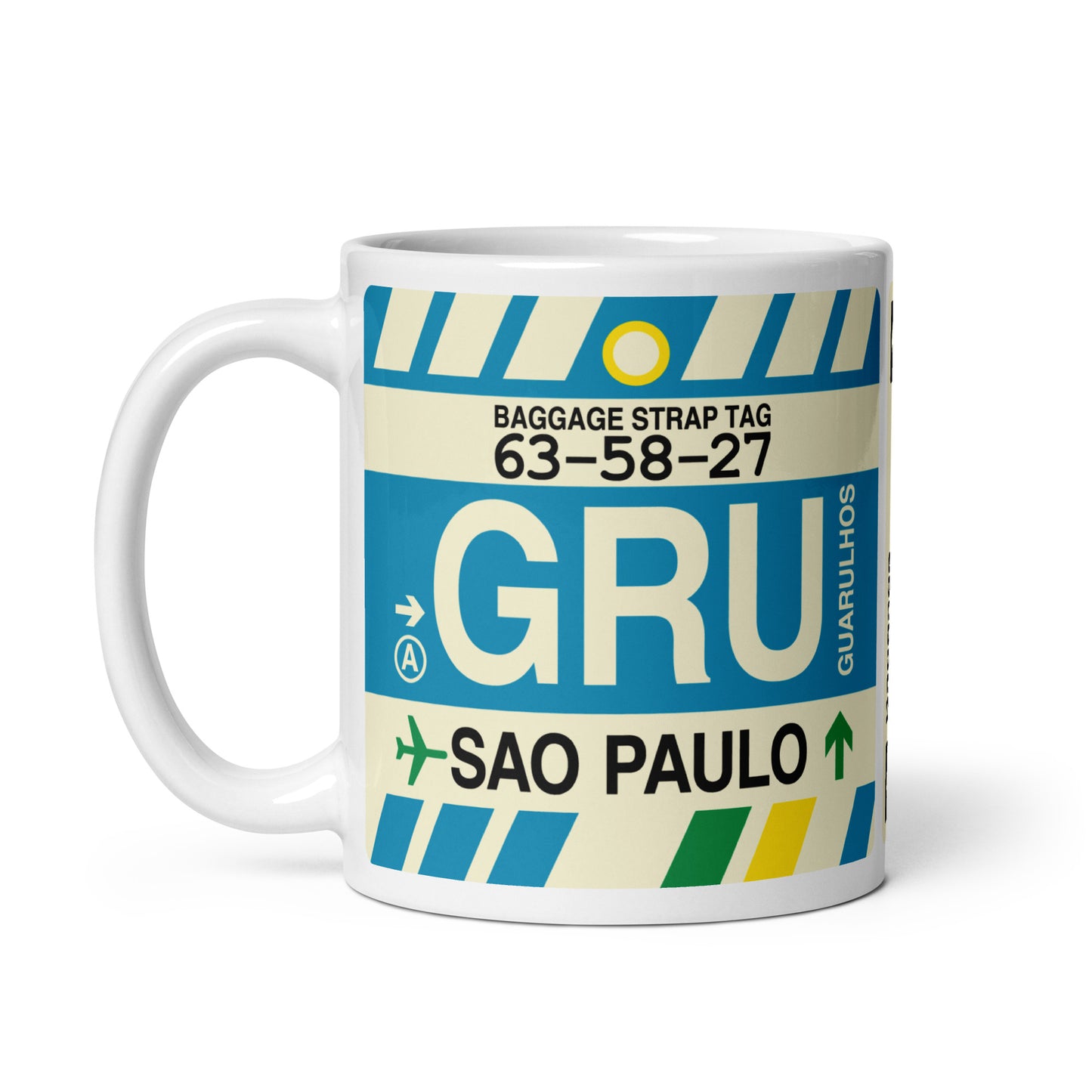 Travel-Themed Coffee Mug • GRU Sao Paulo • YHM Designs - Image 03