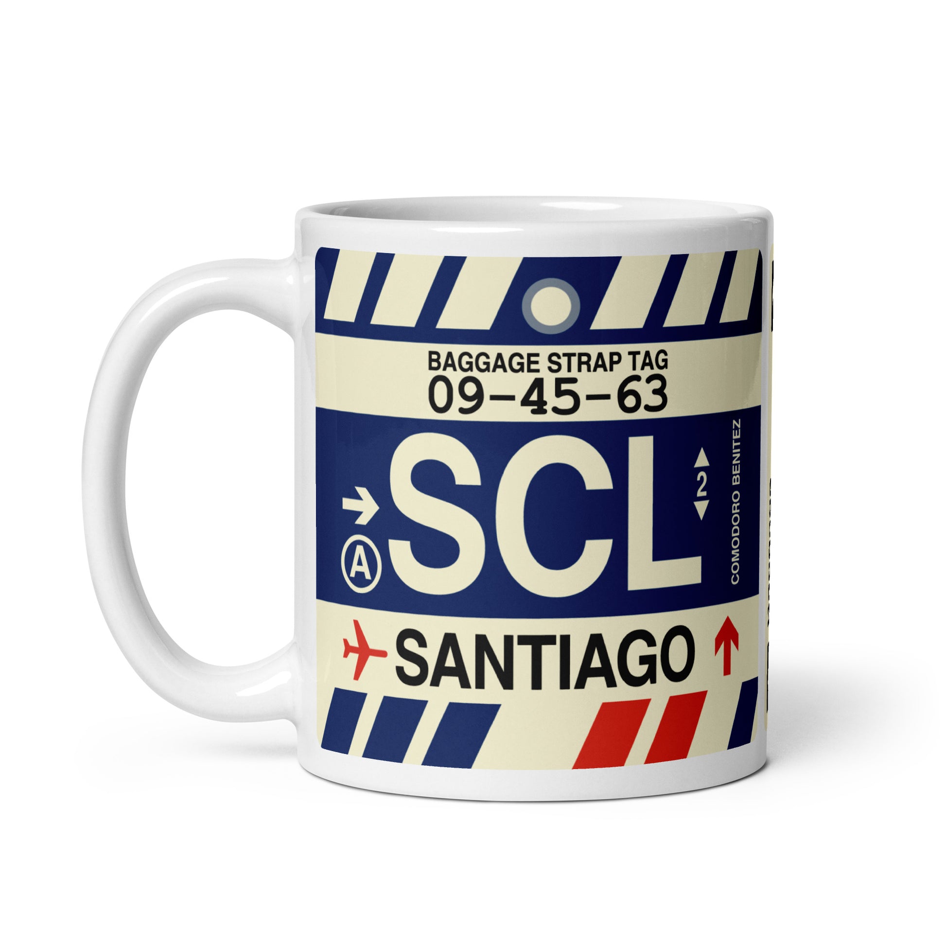 Travel Gift Coffee Mug • SCL Santiago • YHM Designs - Image 03