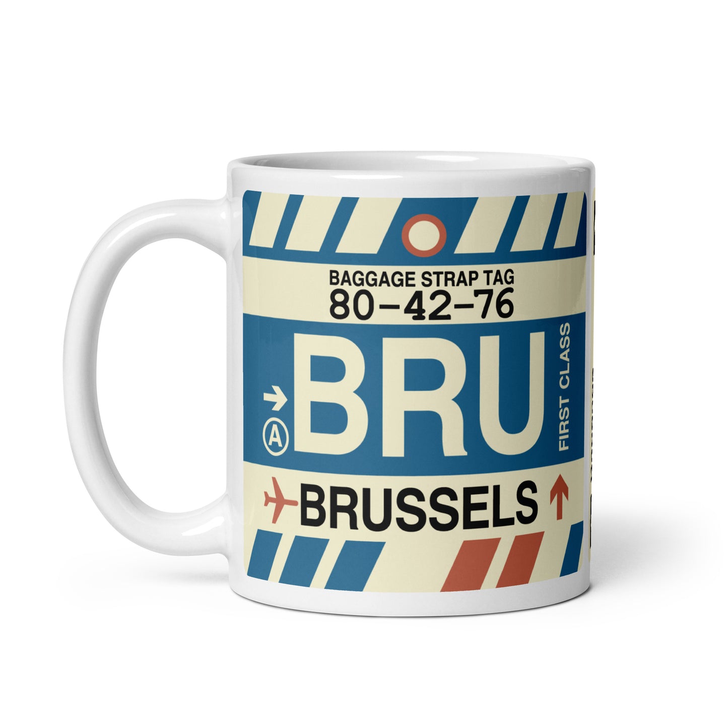 Travel-Themed Coffee Mug • BRU Brussels • YHM Designs - Image 03