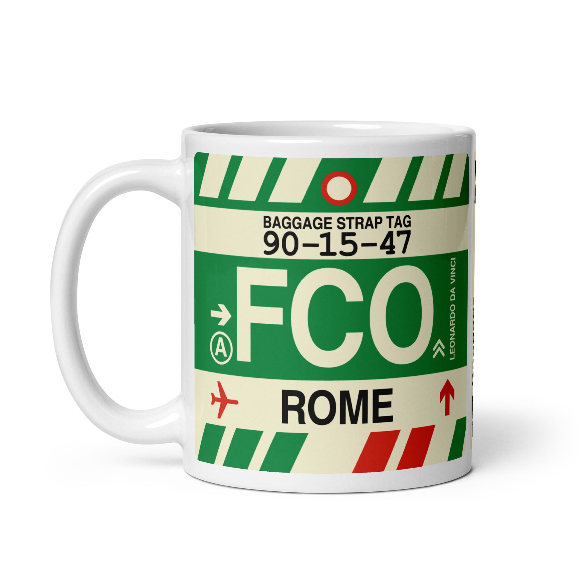 Travel Gift Coffee Mug • FCO Rome • YHM Designs - Image 03