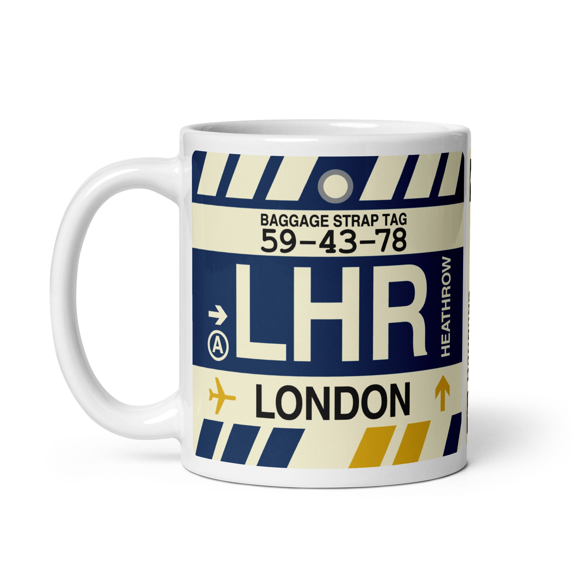 Travel Gift Coffee Mug • LHR London • YHM Designs - Image 03