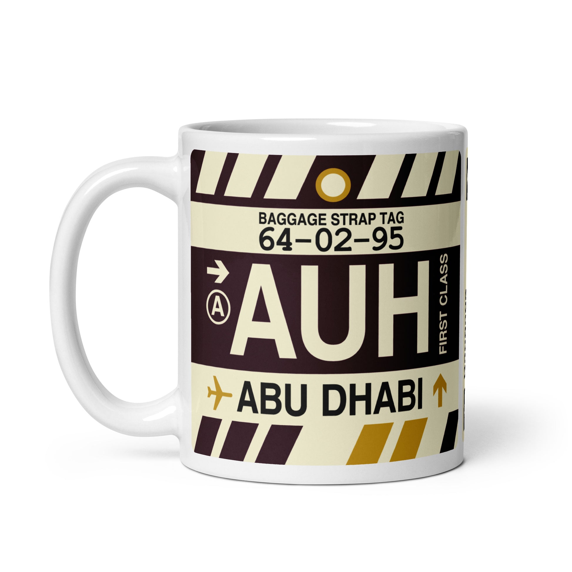 Travel Gift Coffee Mug • AUH Abu Dhabi • YHM Designs - Image 03