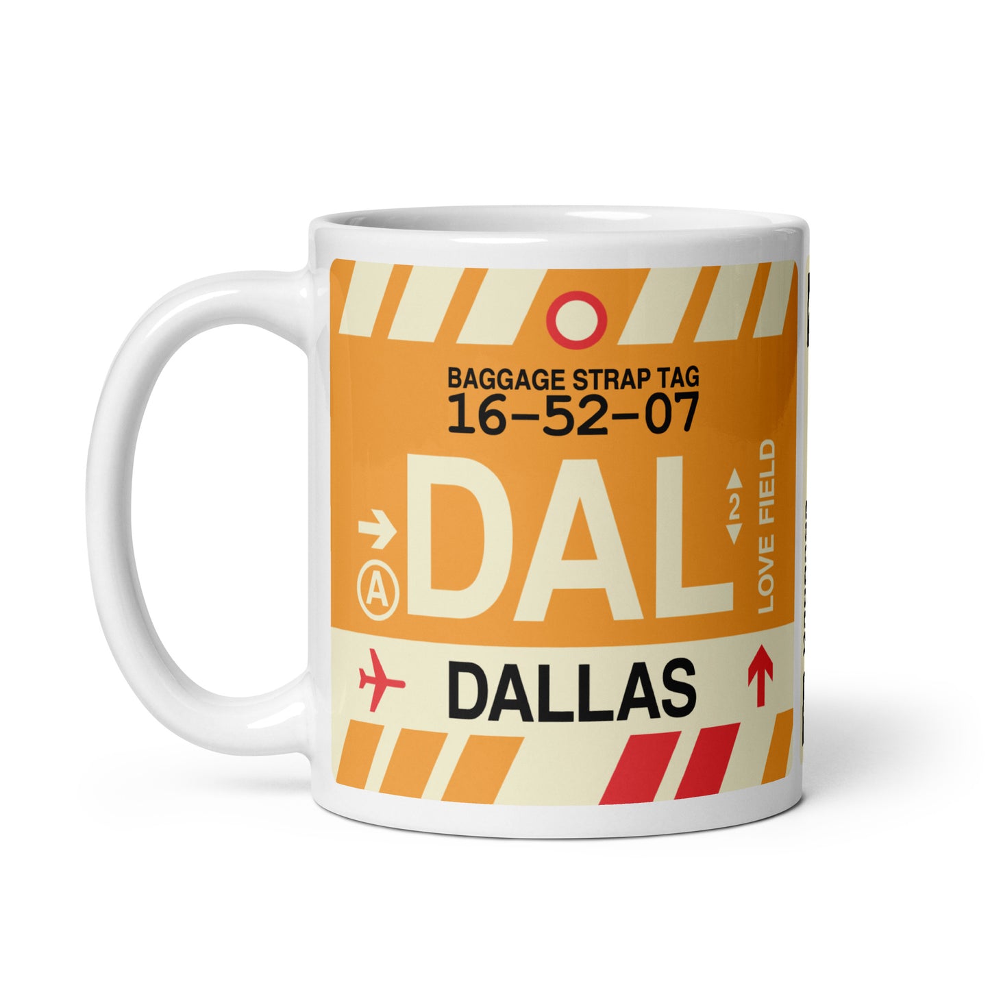 Travel-Themed Coffee Mug • DAL Dallas • YHM Designs - Image 03