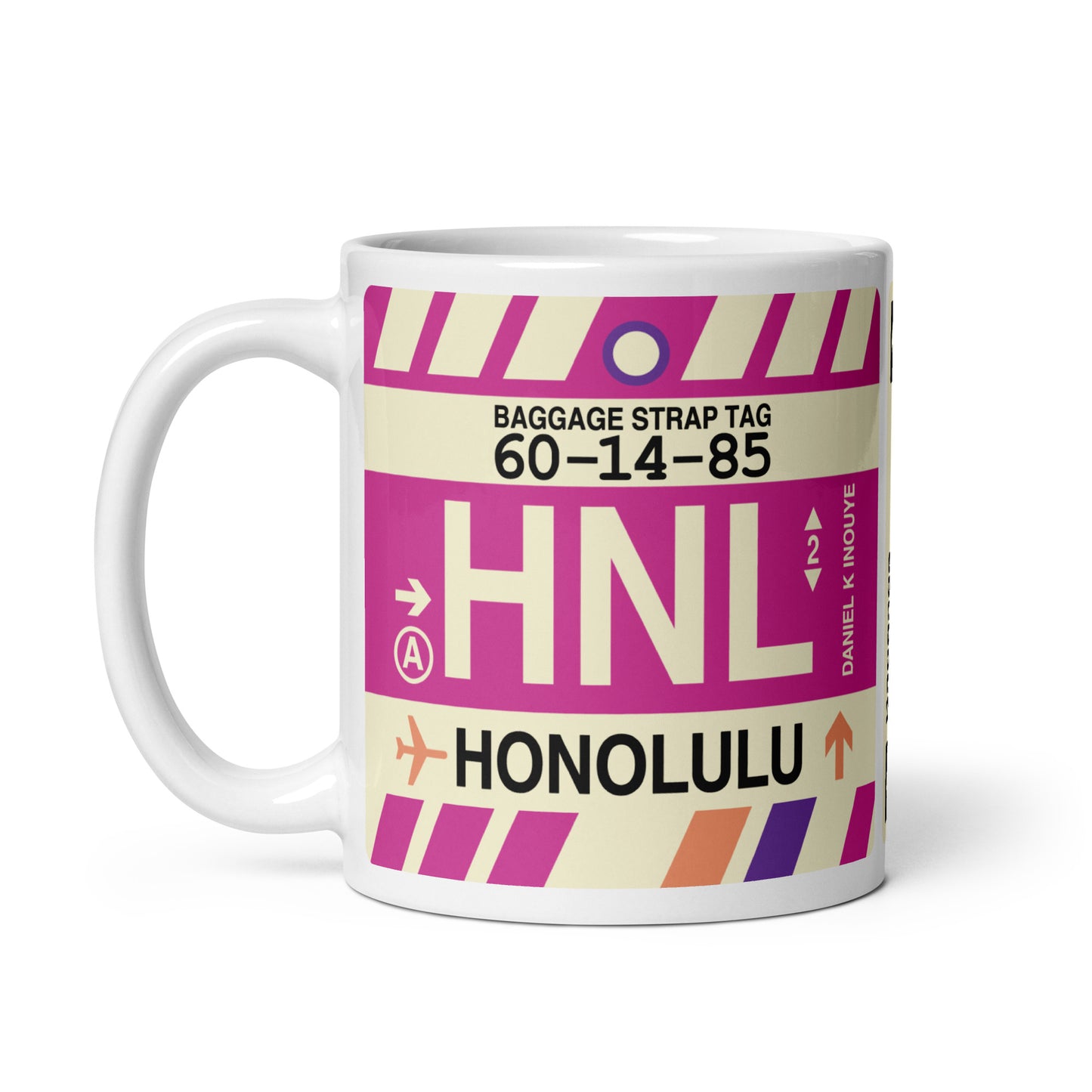 Travel-Themed Coffee Mug • HNL Honolulu • YHM Designs - Image 03