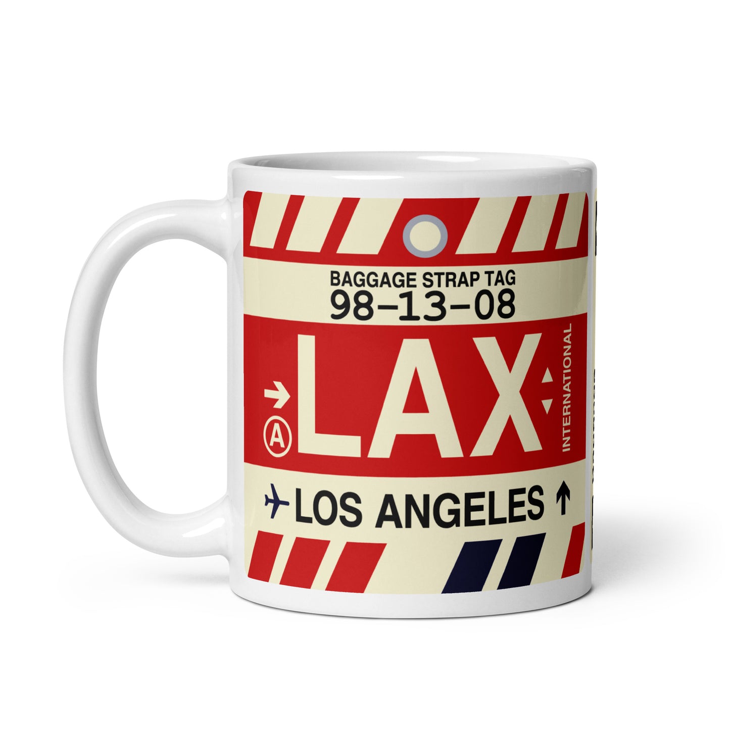 Travel Gift Coffee Mug • LAX Los Angeles • YHM Designs - Image 03