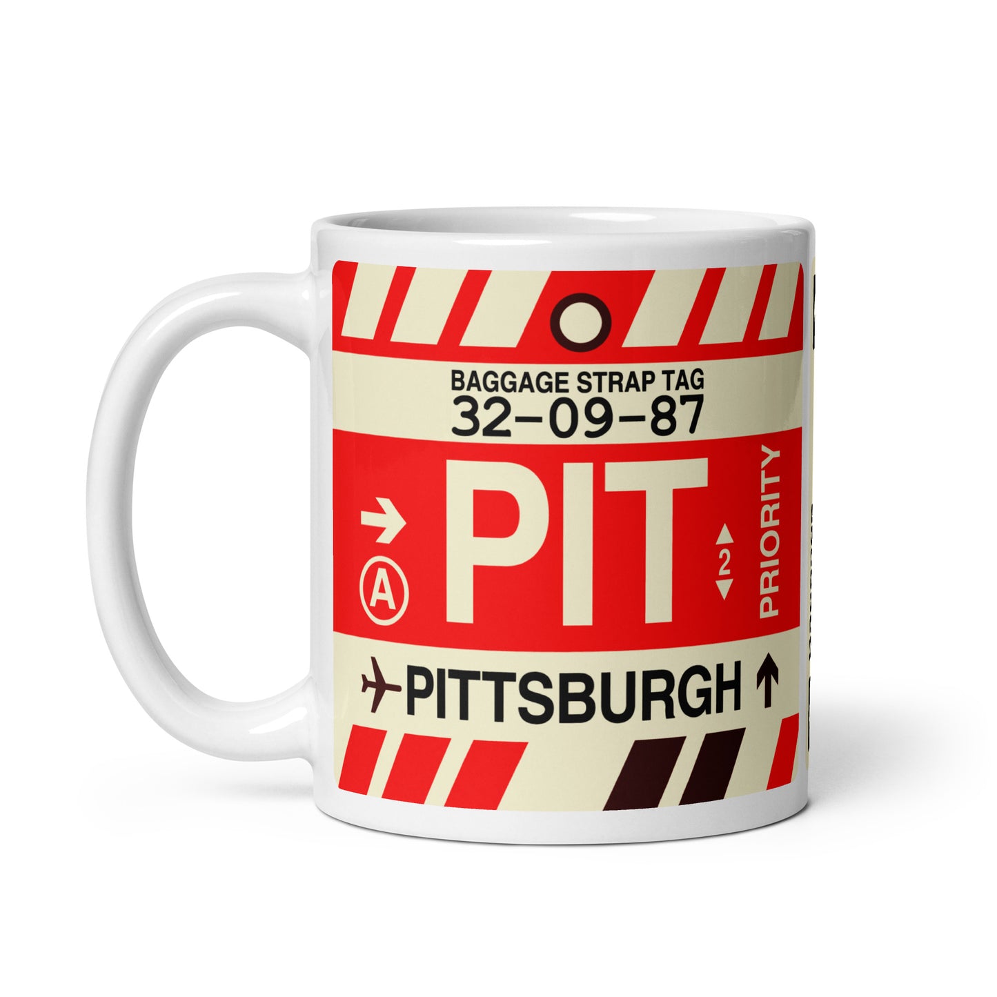 Travel Gift Coffee Mug • PIT Pittsburgh Souvenir • YHM Designs - Image 03