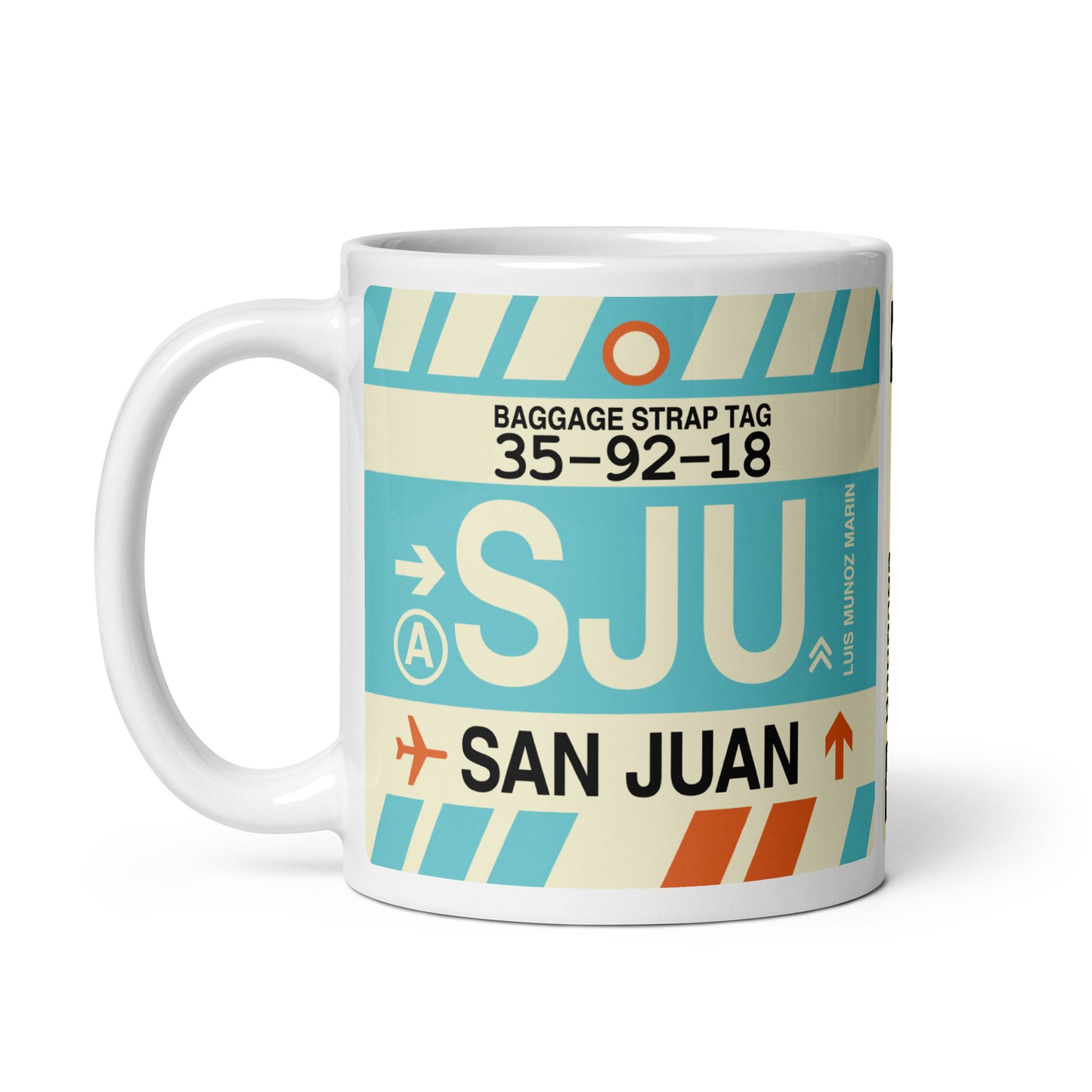 Travel-Themed Coffee Mug • SJU San Juan • YHM Designs - Image 03