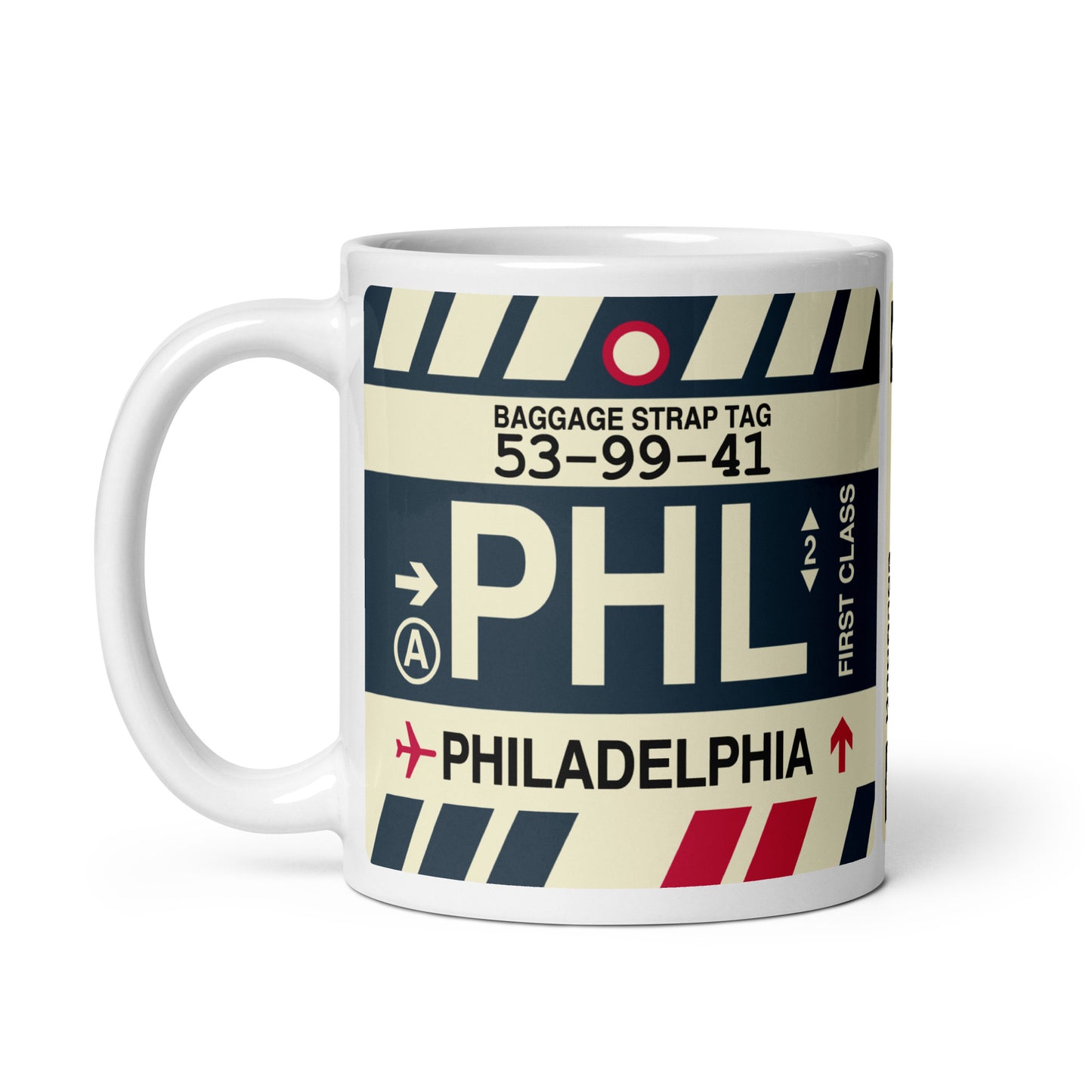 Travel Gift Coffee Mug • PHL Philadelphia • YHM Designs - Image 03