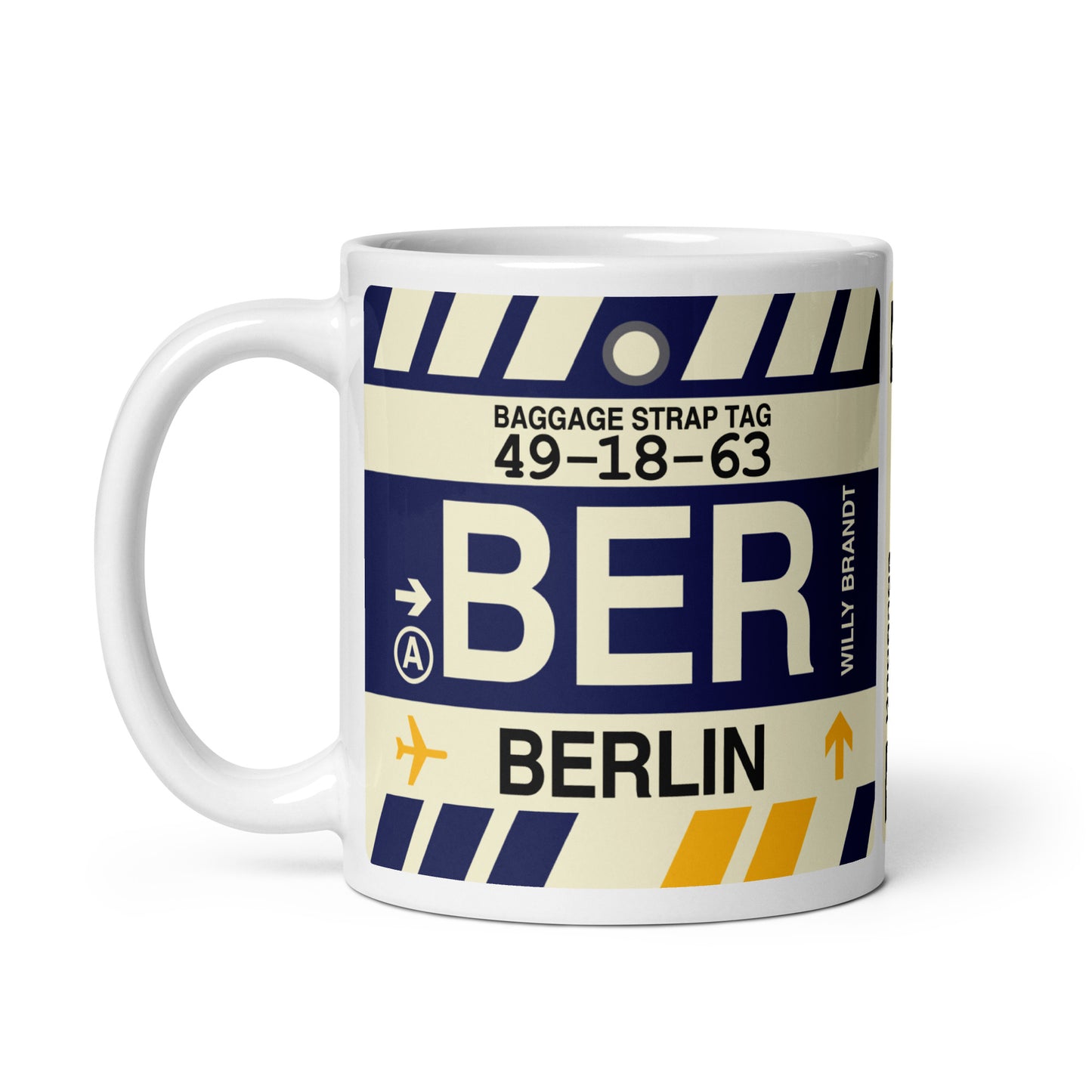 Travel Gift Coffee Mug • BER Berlin • YHM Designs - Image 03