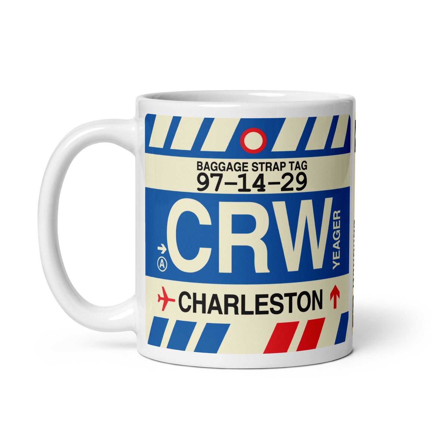 Travel-Themed Coffee Mug • CRW Charleston • YHM Designs - Image 03