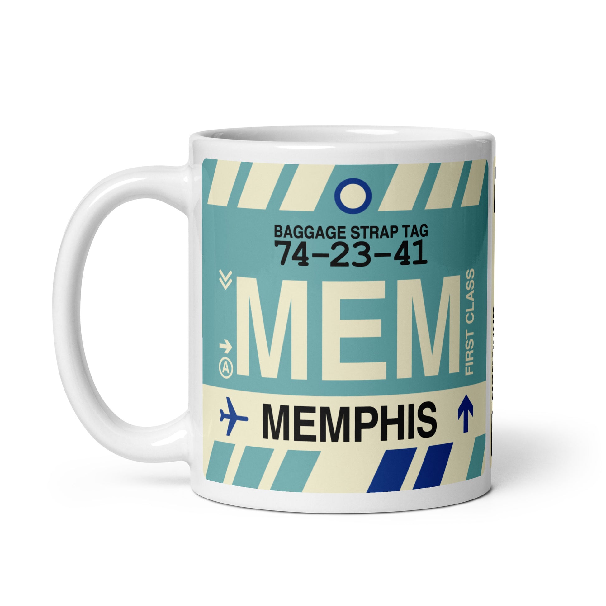 Travel Gift Coffee Mug • MEM Memphis • YHM Designs - Image 03