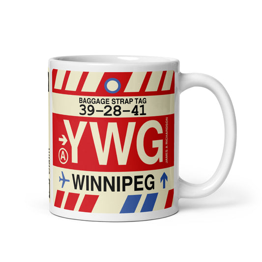 Travel Gift Coffee Mug • YWG Winnipeg • YHM Designs - Image 01