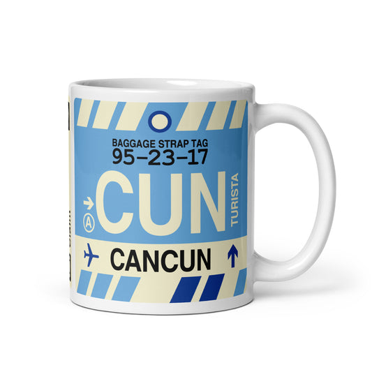 Travel Gift Coffee Mug • CUN Cancun • YHM Designs - Image 01