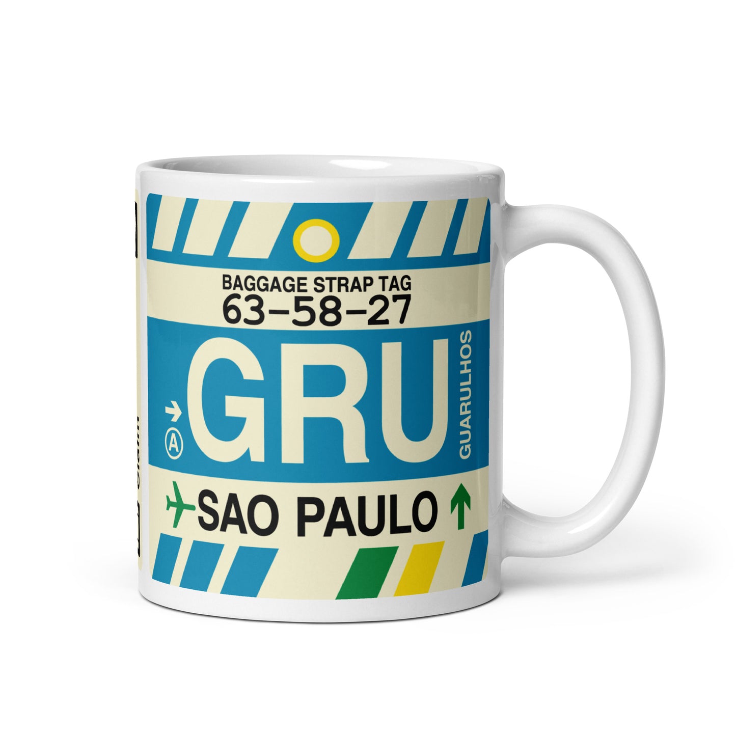 Travel-Themed Coffee Mug • GRU Sao Paulo • YHM Designs - Image 01