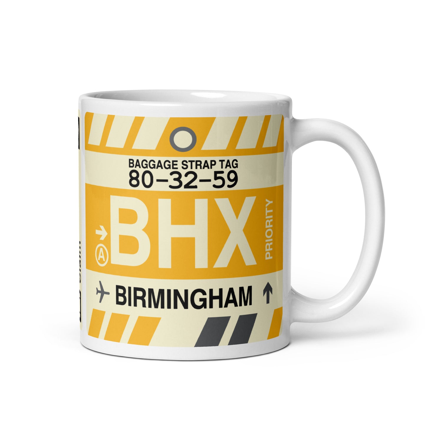 Travel Gift Coffee Mug • BHX Birmingham Souvenir • YHM Designs - Image 01