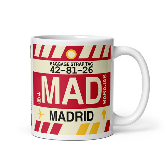 Travel Gift Coffee Mug • MAD Madrid • YHM Designs - Image 01