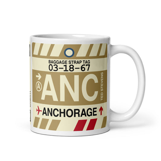 Travel Gift Coffee Mug • ANC Anchorage • YHM Designs - Image 01