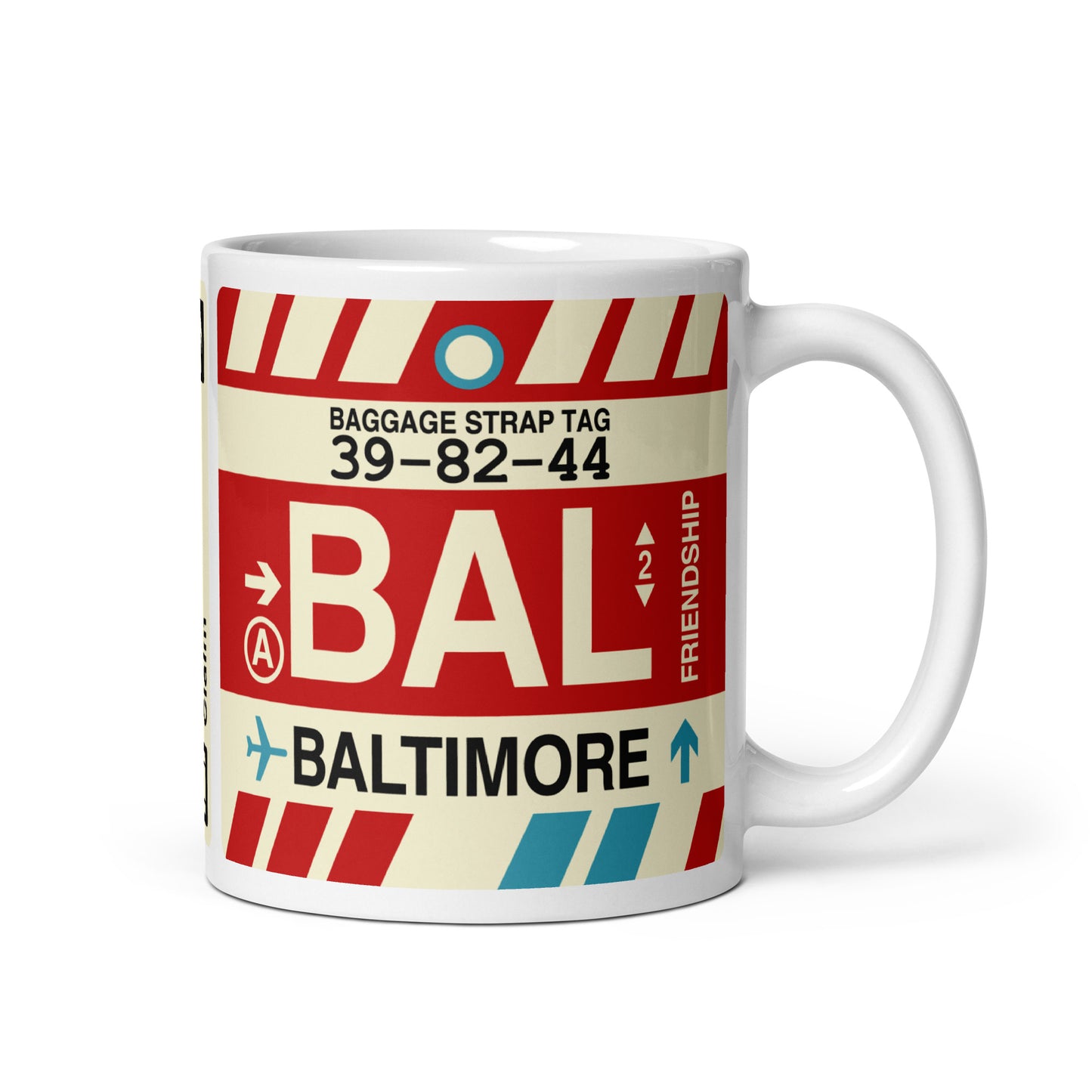 Travel Gift Coffee Mug • BAL Baltimore Souvenir • YHM Designs - Image 01