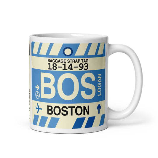 Travel Gift Coffee Mug • BOS Boston • YHM Designs - Image 01