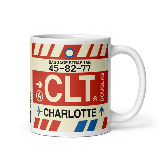 Travel Gift Coffee Mug • CLT Charlotte • YHM Designs - Image 01