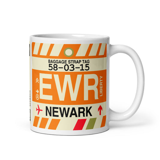 Travel Gift Coffee Mug • EWR Newark • YHM Designs - Image 01