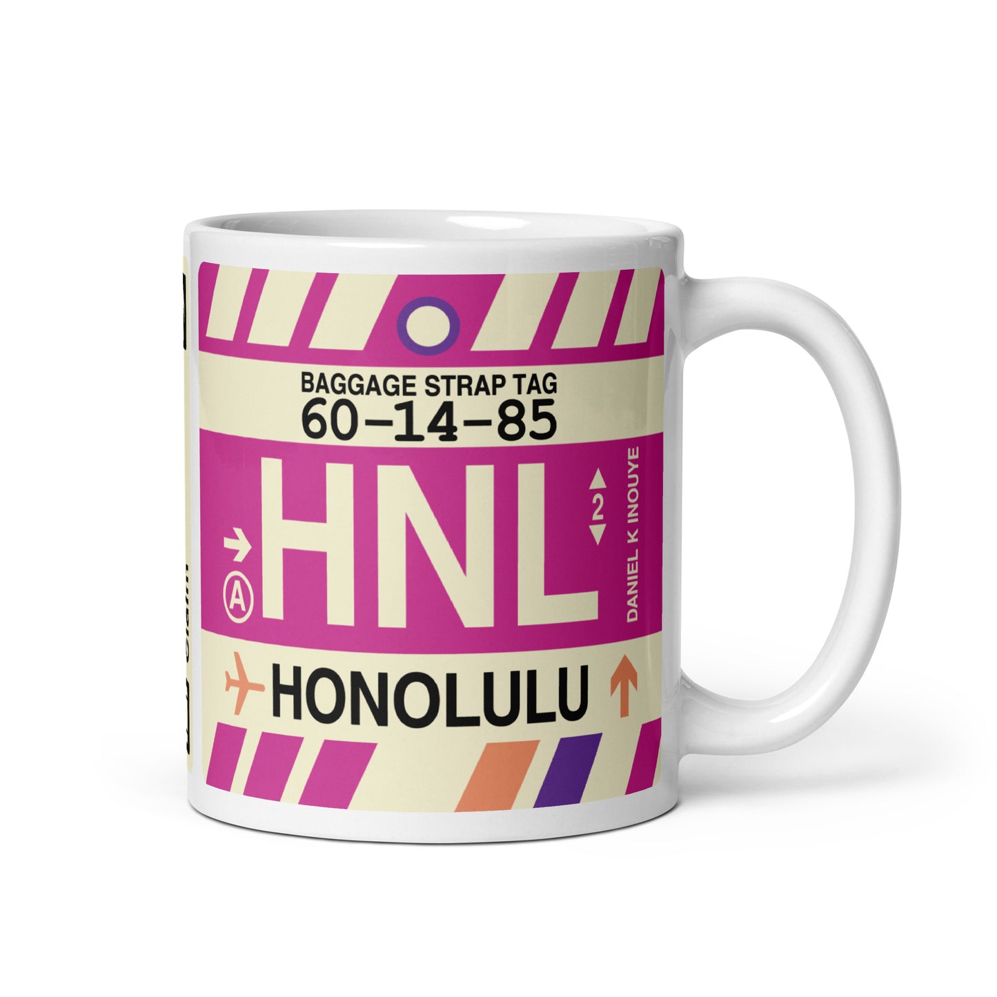 Travel-Themed Coffee Mug • HNL Honolulu • YHM Designs - Image 01