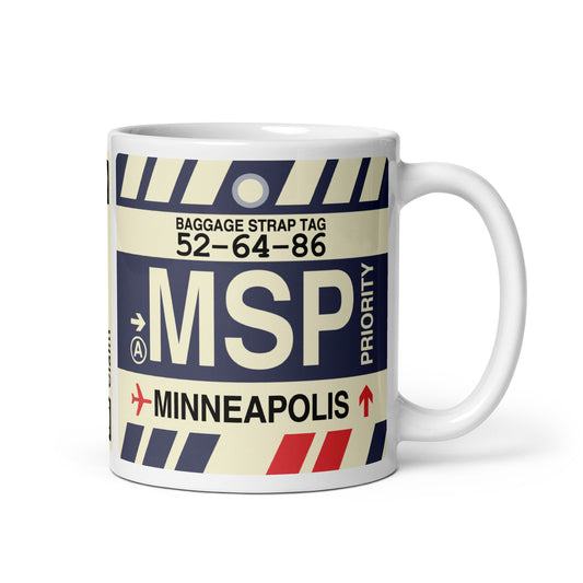 Travel Gift Coffee Mug • MSP Minneapolis • YHM Designs - Image 01