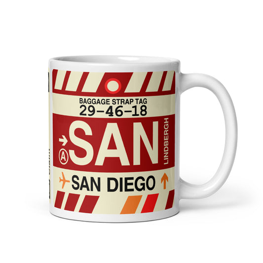 Travel Gift Coffee Mug • SAN San Diego • YHM Designs - Image 01