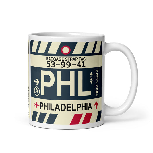 Travel Gift Coffee Mug • PHL Philadelphia • YHM Designs - Image 01