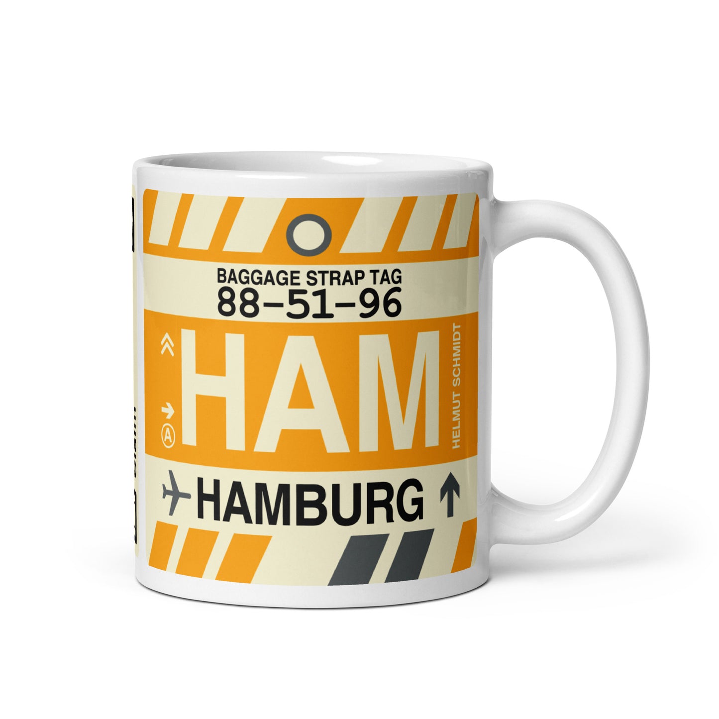 Travel-Themed Coffee Mug • HAM Hamburg • YHM Designs - Image 01
