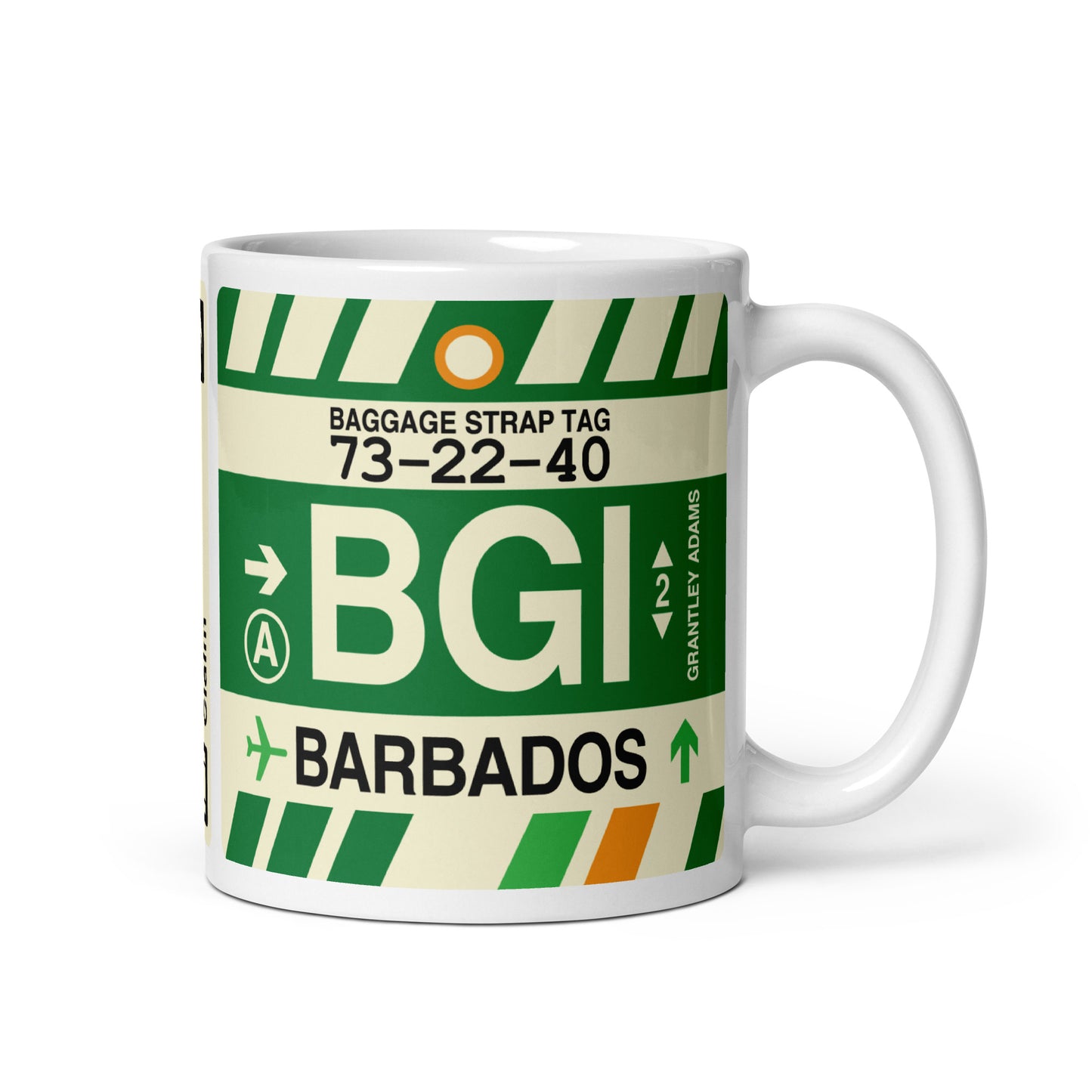Travel-Themed Coffee Mug • BGI Barbados • YHM Designs - Image 01