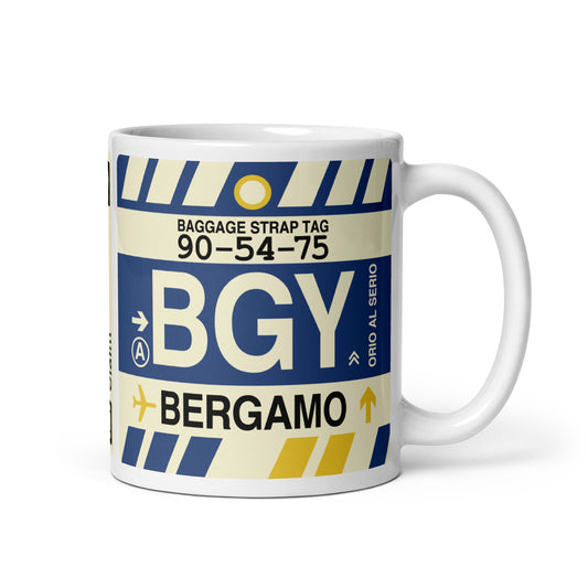 Travel Gift Coffee Mug • BGY Bergamo • YHM Designs - Image 01