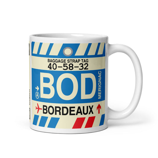 Travel Gift Coffee Mug • BOD Bordeaux • YHM Designs - Image 01