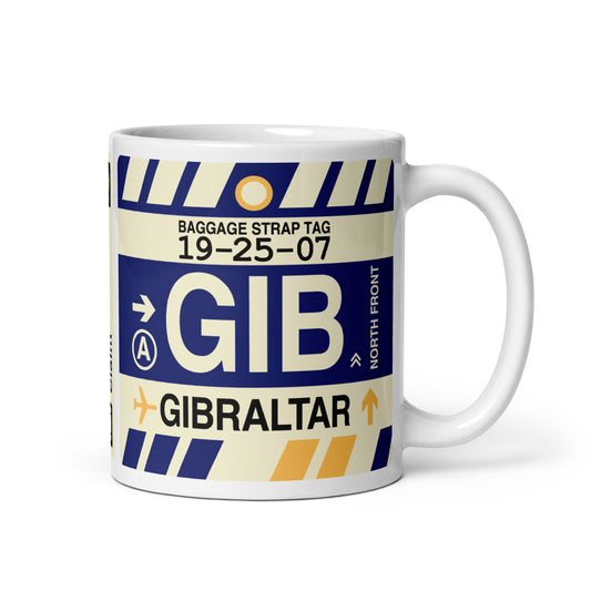Travel Gift Coffee Mug • GIB Gibraltar • YHM Designs - Image 01