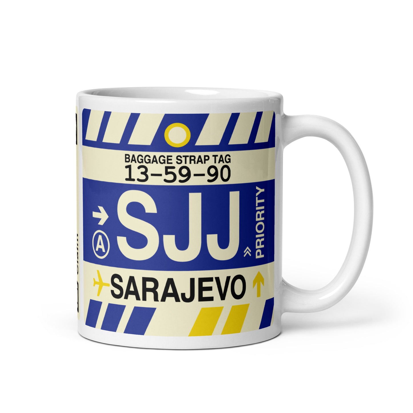 Travel-Themed Coffee Mug • SJJ Sarajevo • YHM Designs - Image 01