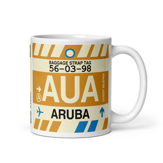 Travel Gift Coffee Mug • AUA Aruba • YHM Designs - Image 01
