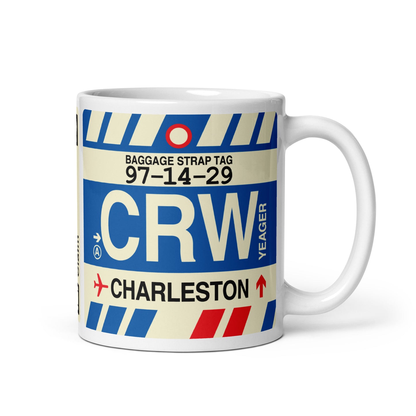 Travel-Themed Coffee Mug • CRW Charleston • YHM Designs - Image 01