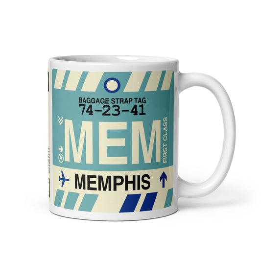 Travel Gift Coffee Mug • MEM Memphis • YHM Designs - Image 01