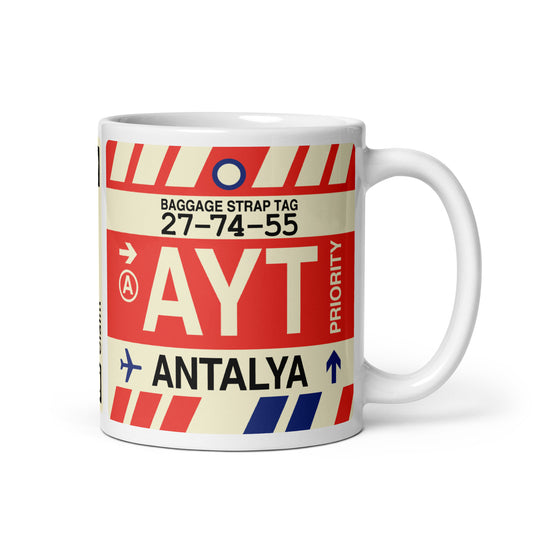 Travel Gift Coffee Mug • AYT Antalya • YHM Designs - Image 01
