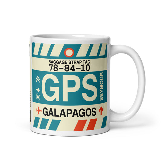 Travel Gift Coffee Mug • GPS Galapagos Islands • YHM Designs - Image 01